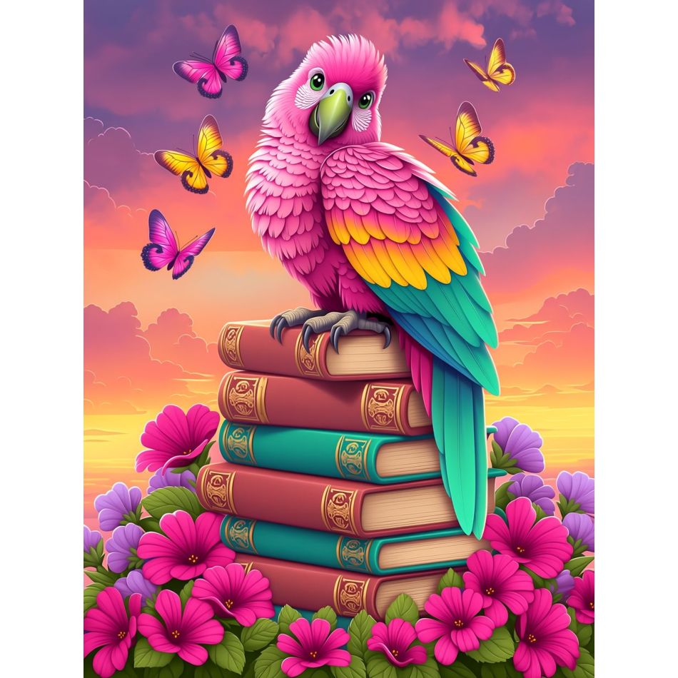 Resin Art Wallpaper - RUOPOTY Diamond Painting Home Colorful Parrot