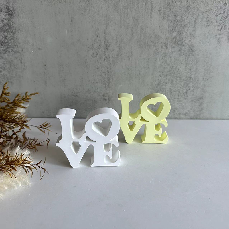 Resin Art Alphabet - Letter LOVE Silicone Mold DIY Epoxy