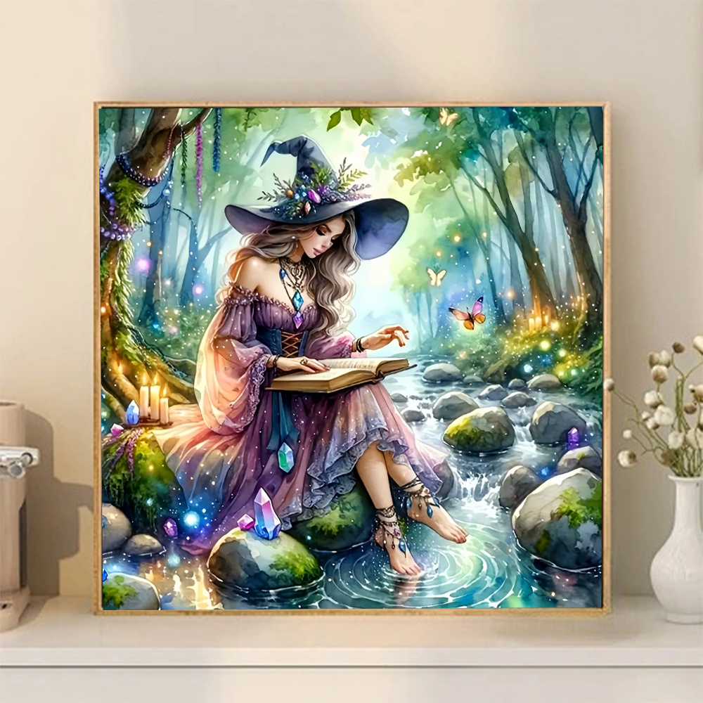 HUACAN Diamond Embroidery Witc - Resin Art Wallpaper 评论和价格