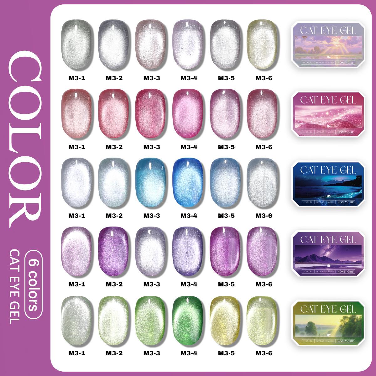 6 Grid Solid Cat Eye Gel Polis - Resin Art Case 评论和价格