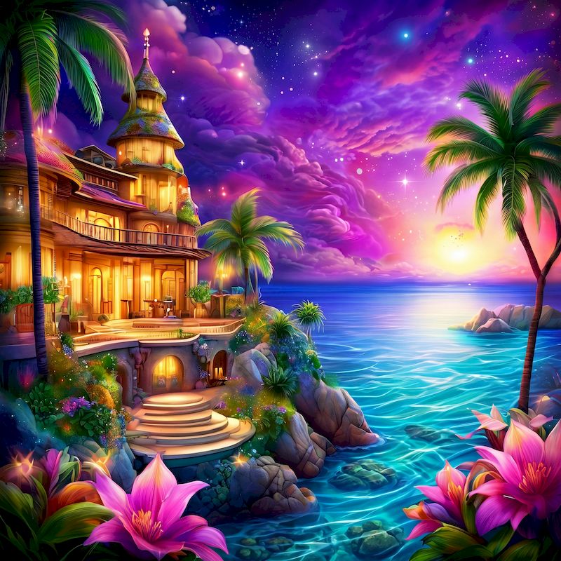 GATYZTORY Seaside Diamond Pain - Resin Art Wallpaper 评论和价格