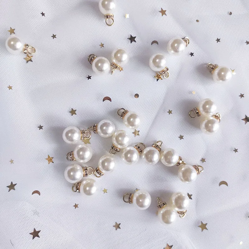 30Pcs Round Pearl Diamond Pend - Resin Art Wedding Gift 评论和价格