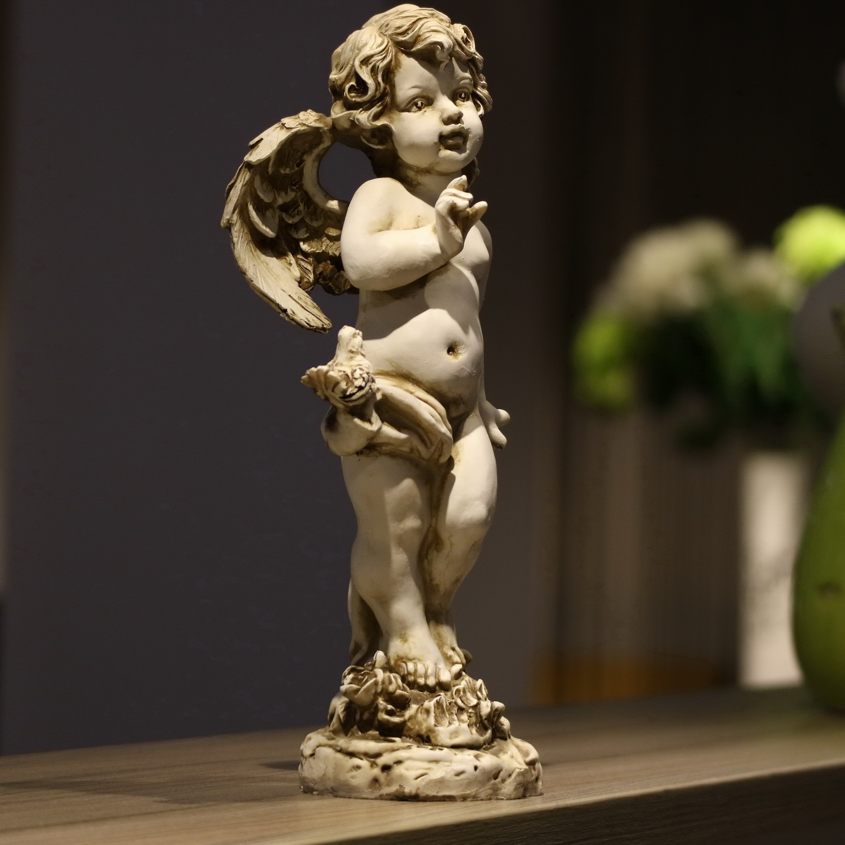 Retro Resin Angel Figurine 29c - Resin Art Wedding Gift 评论和价格