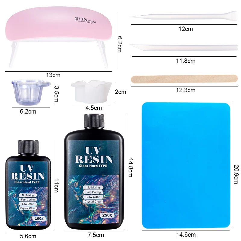 Hard UV Resin Glue Kit Fast Cu - Resin Art Equipment 评论和价格
