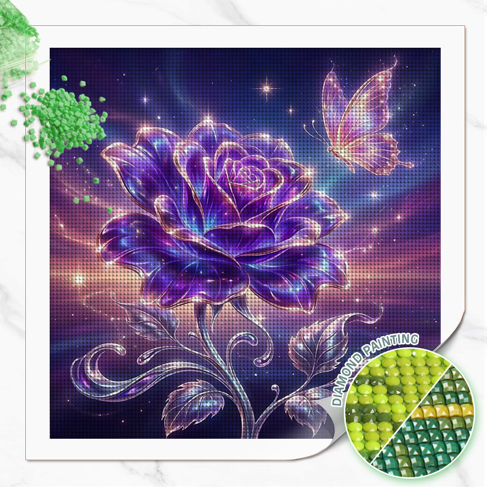 Huacan Full Square Round Diamo - Resin Art Rose 评论和价格