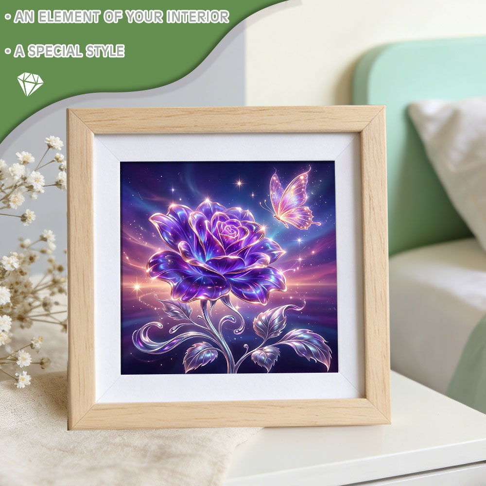 Huacan Full Square Round Diamo - Resin Art Rose 评论和价格