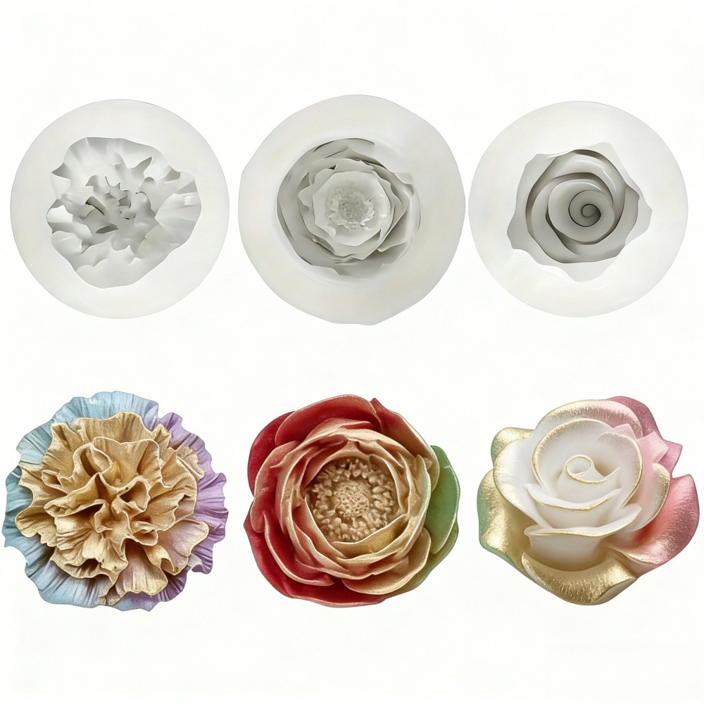 3-Piece Silicone Molds for Ros - Resin Art Wedding Gift 评论和价格