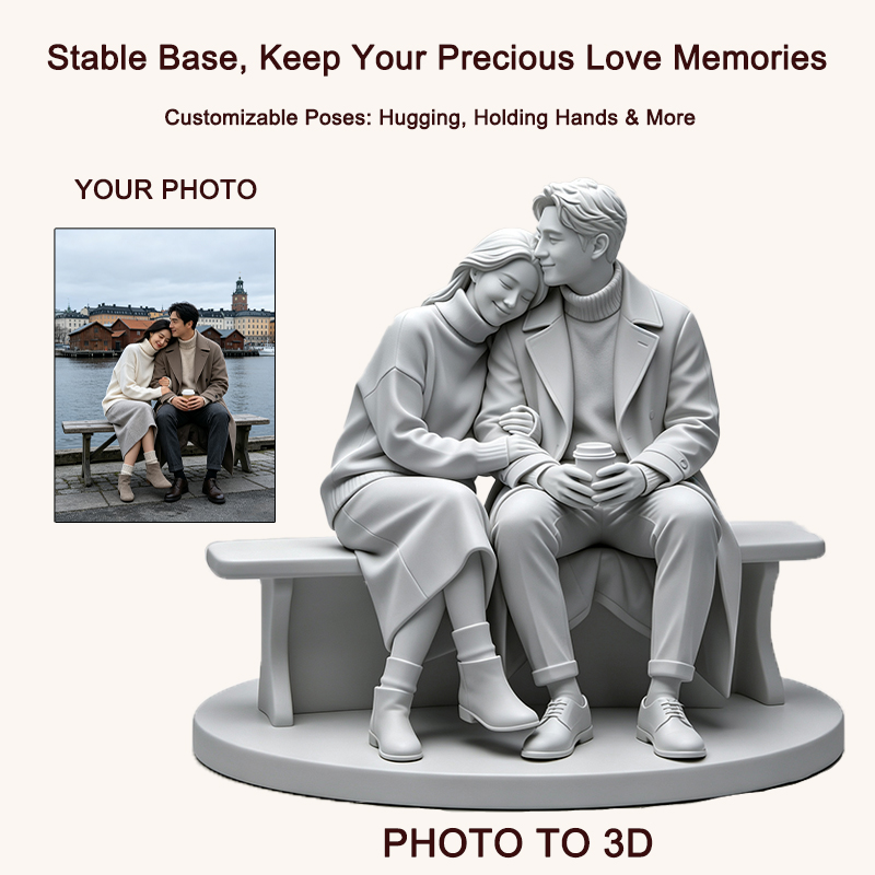 Custom 3D Printed Couple Figur - Resin Art Wedding Gift 评论和价格