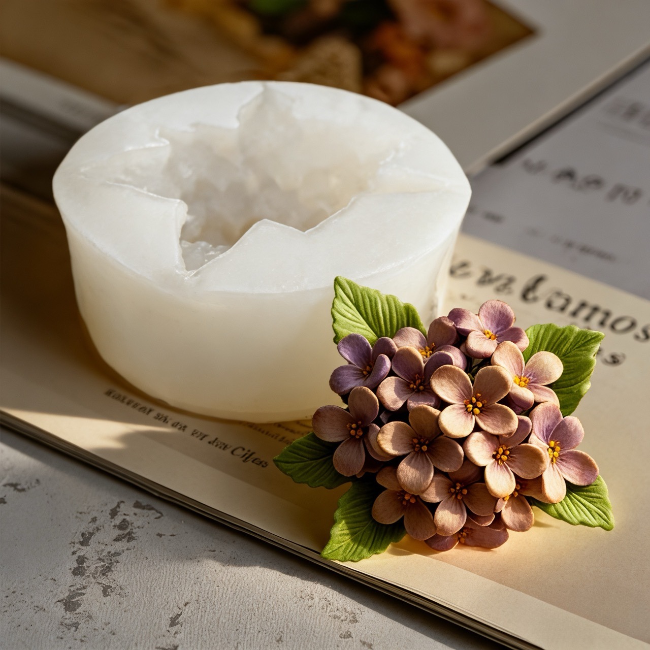 2-Piece 3D Rose and Lilac Sili - Resin Art Wedding Gift 评论和价格