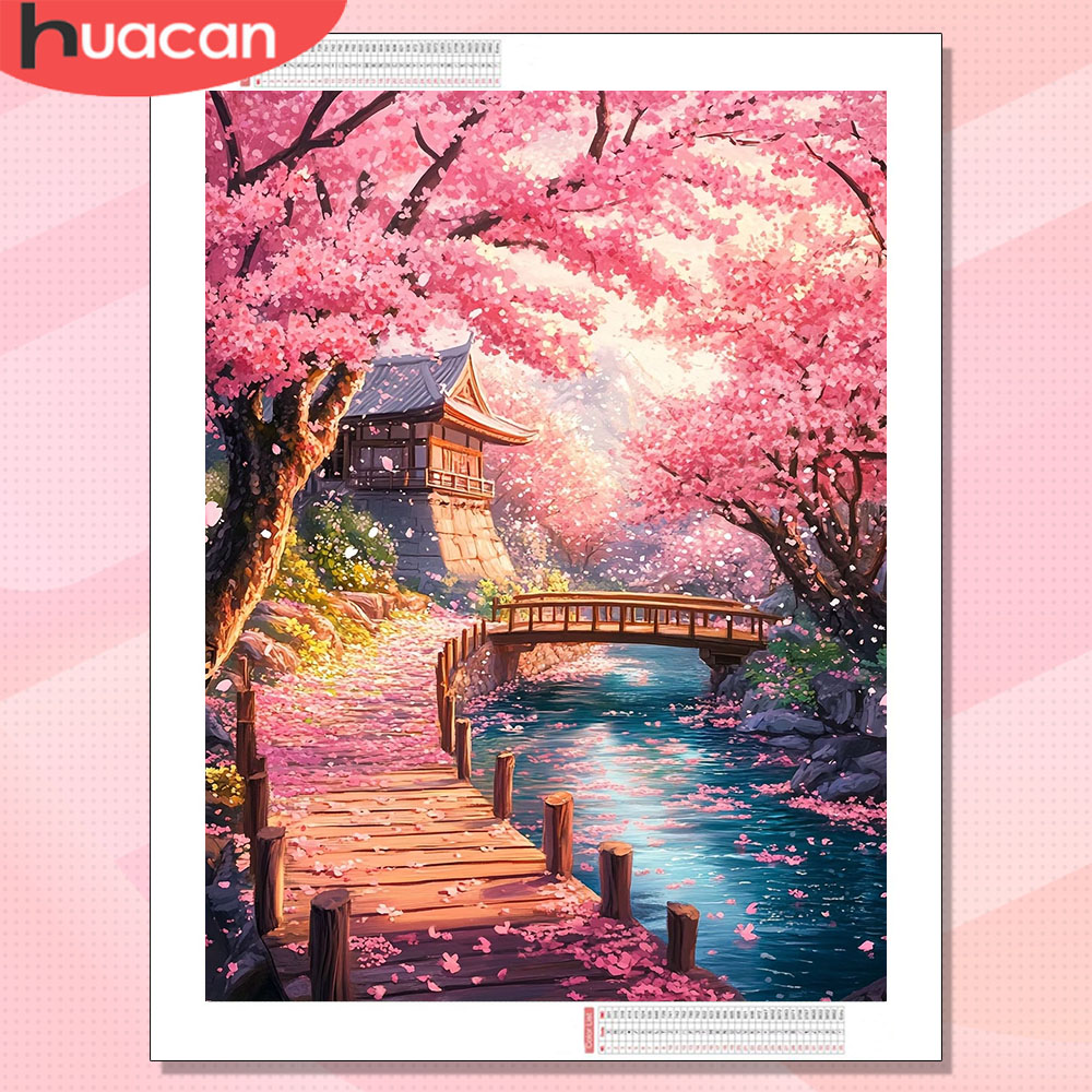 HUACAN Diamond Art House Lands - Resin Art Wallpaper 评论和价格