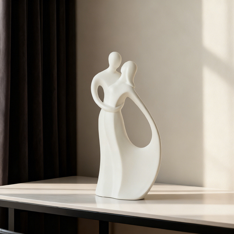 Nordic Ceramic Couple Hugging  - Resin Art Wedding Gift 评论和价格