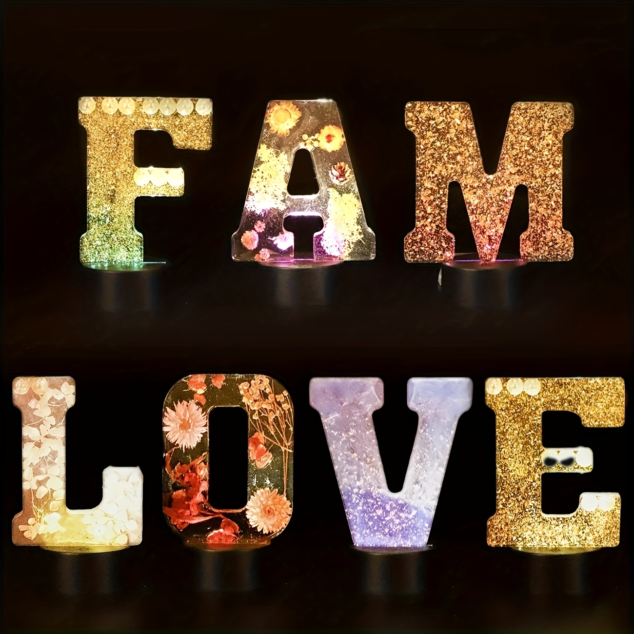 7-Inch Large Letter Resin Mold - Resin Art Alphabet 评论和价格
