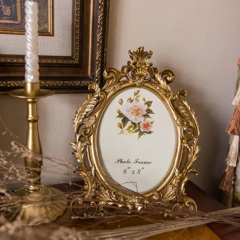 Retro Gold Oval Resin Photo Fr - Resin Art Wedding Gift 评论和价格