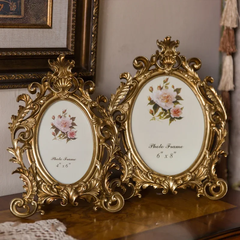 Retro Gold Oval Resin Photo Fr - Resin Art Wedding Gift 评论和价格