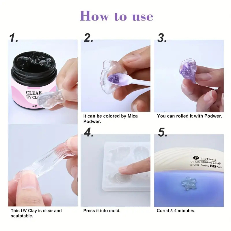 UV Clay Clear Polymer Resin fo - Resin Art Equipment 评论和价格